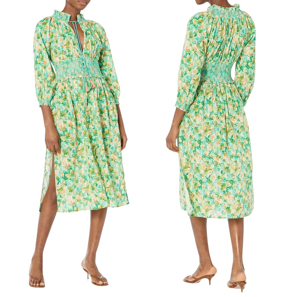 Shoshanna Smocked Boho Size S Floral Dress